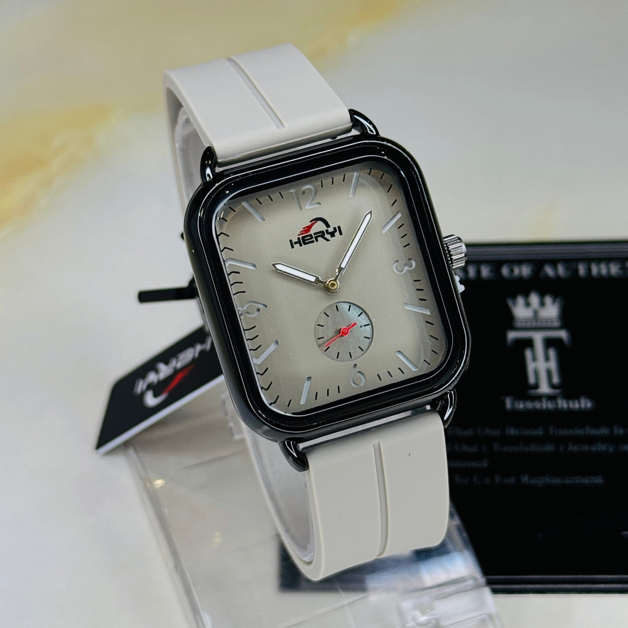 Ash Grey Heryi Seamer Down Second Magnet Strap Watch