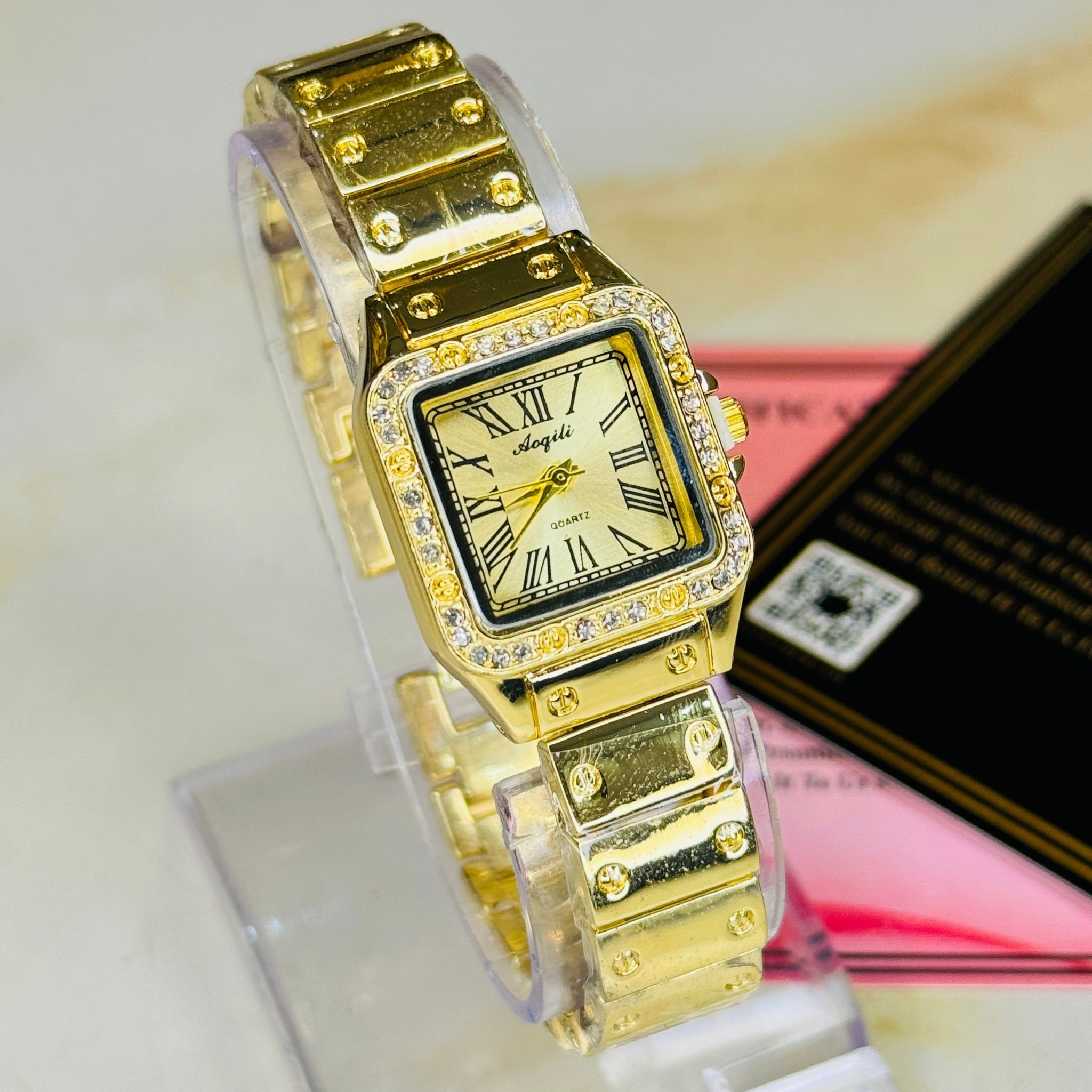 Gold zircon Santos Watch For Her
