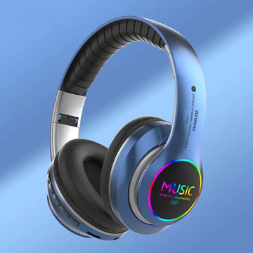 ST-L63 Foldable Wireless Bluetooth-compatible 5.0 Stereo Headset with Microphone LED Light