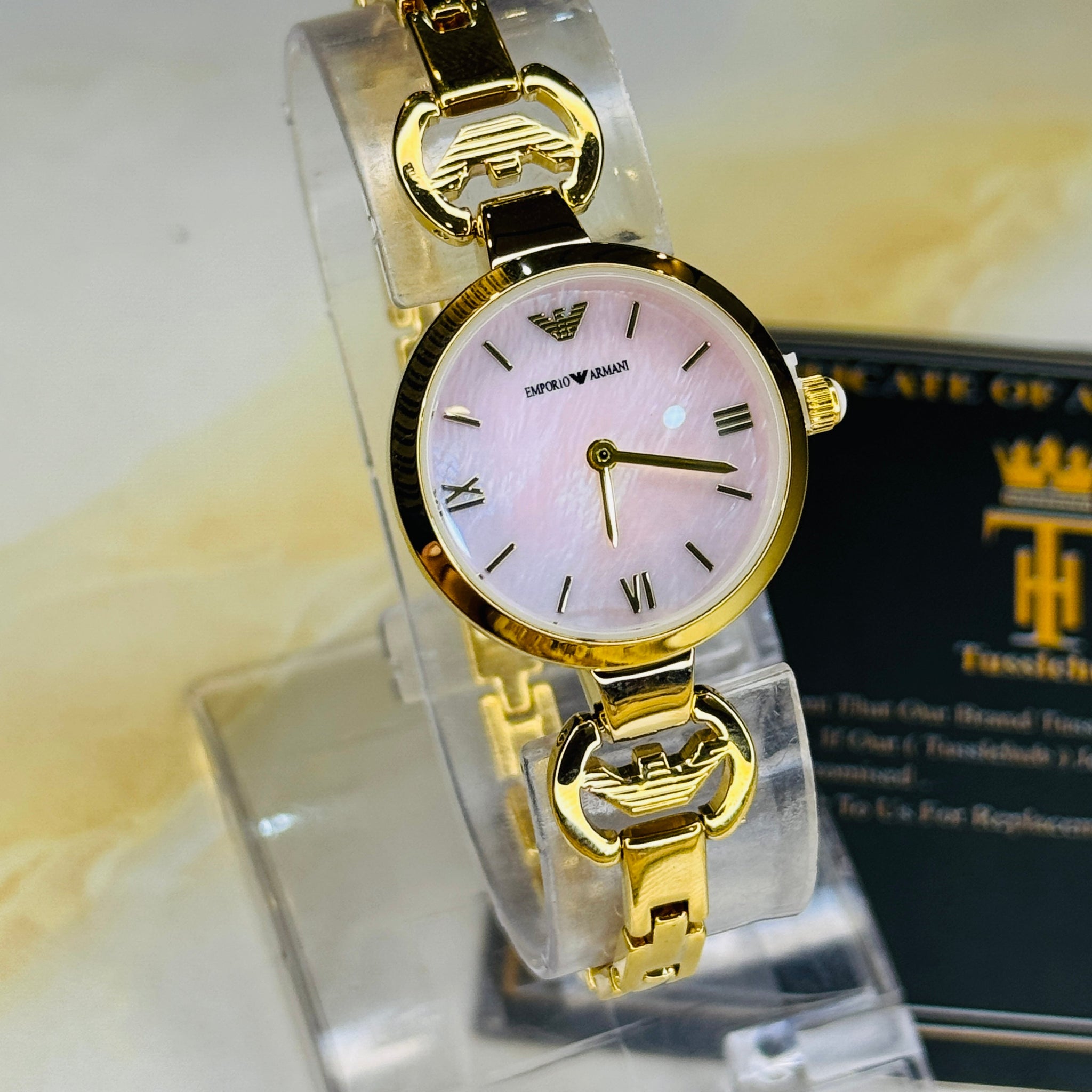 Emporio Gold Pink Watch for her