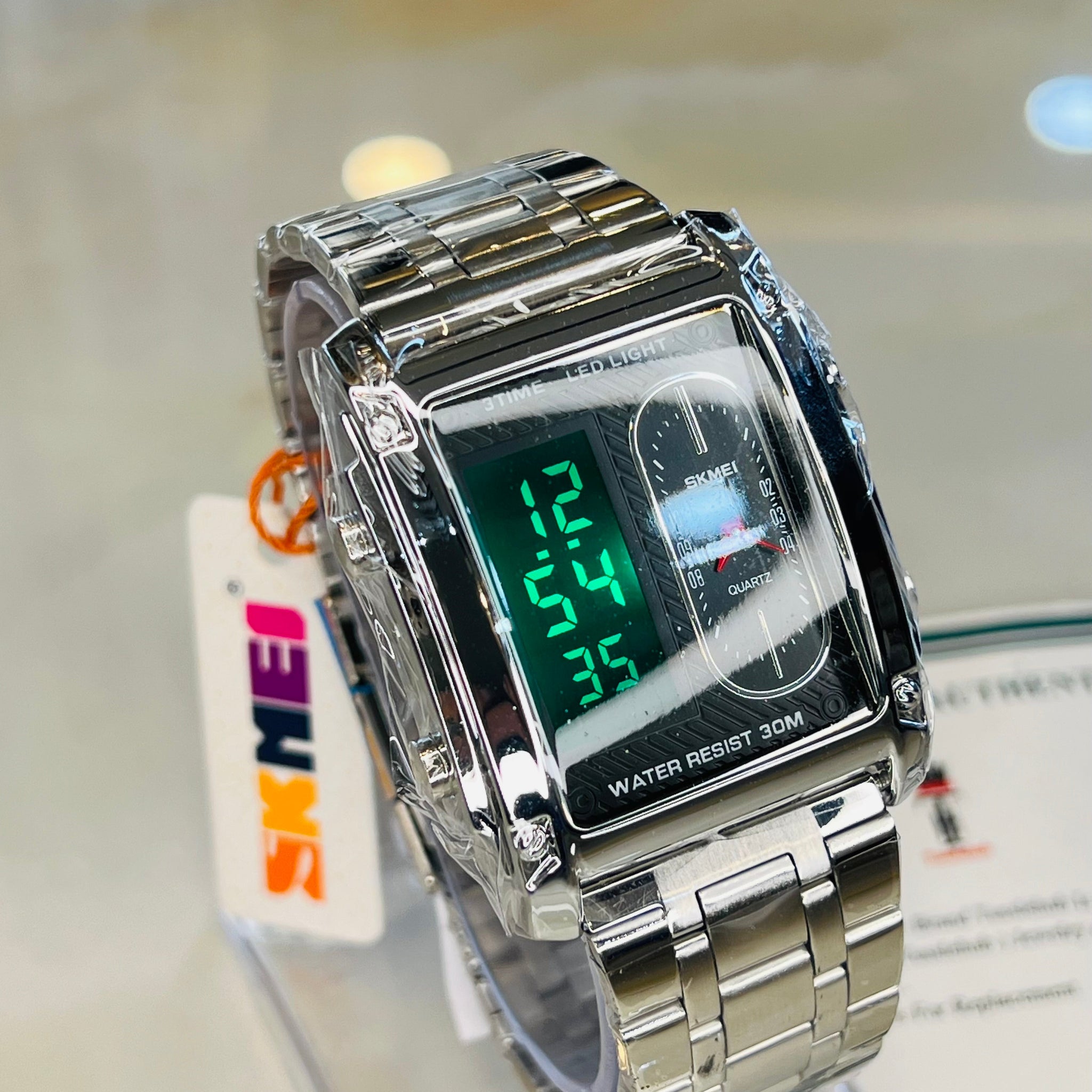 Skmei 3 Time Silver Watch