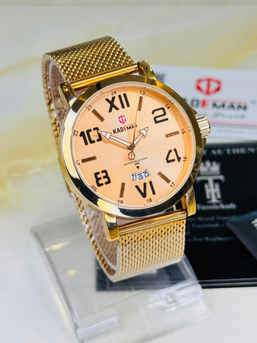Kademan Rose Gold  Mesh Premium Watch
