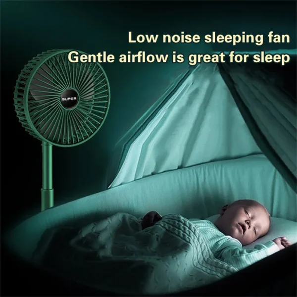 Rechargeable Portable Telescopic Folding Fan Table Desk Fan