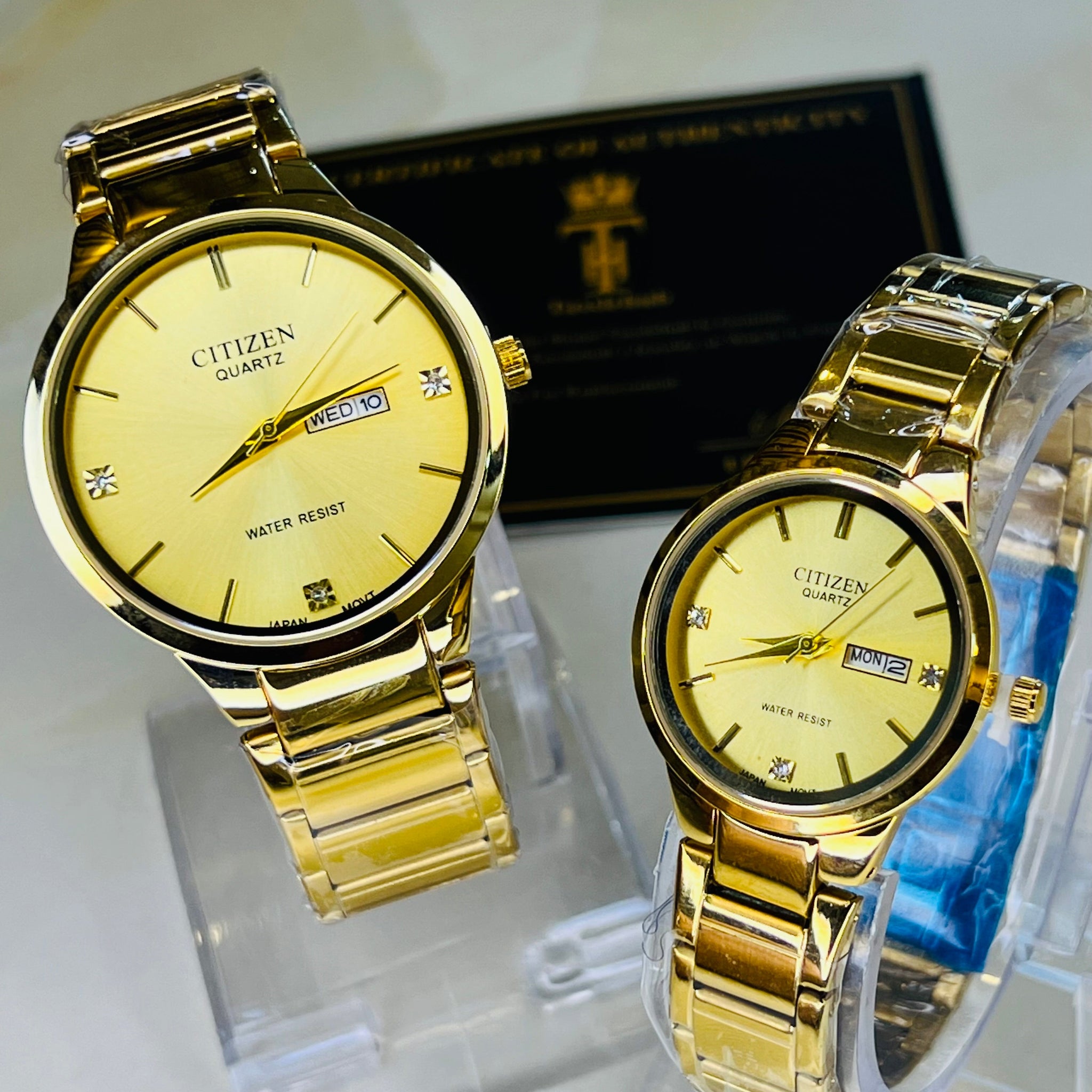 All Gold Axiom Couple Watch