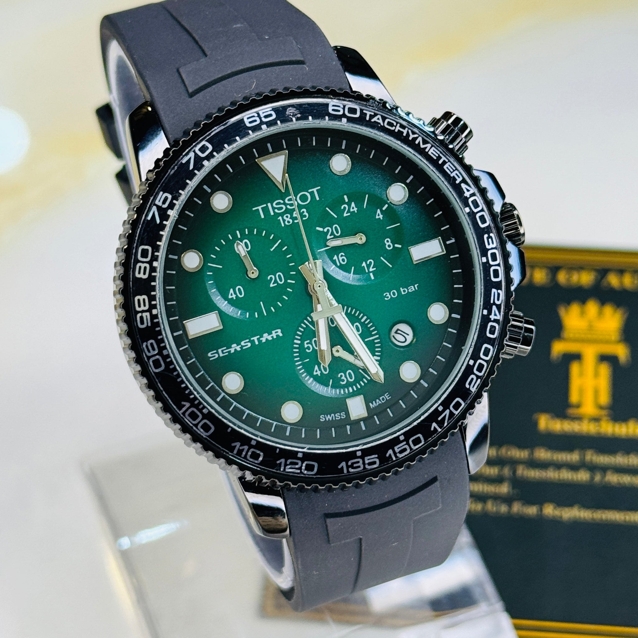 Black Emerald Tissot Sea Star Chronograph Watch