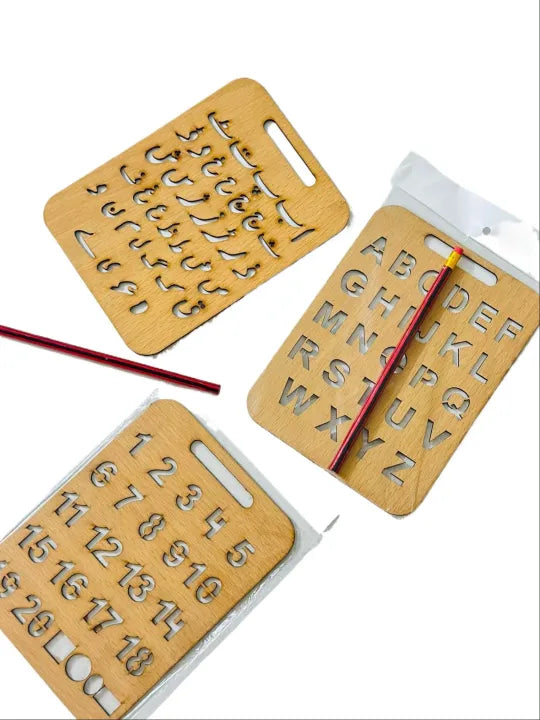 Kids Wooden Stencils Drawing and Puzzle Kit Best Learning Toy for Kids