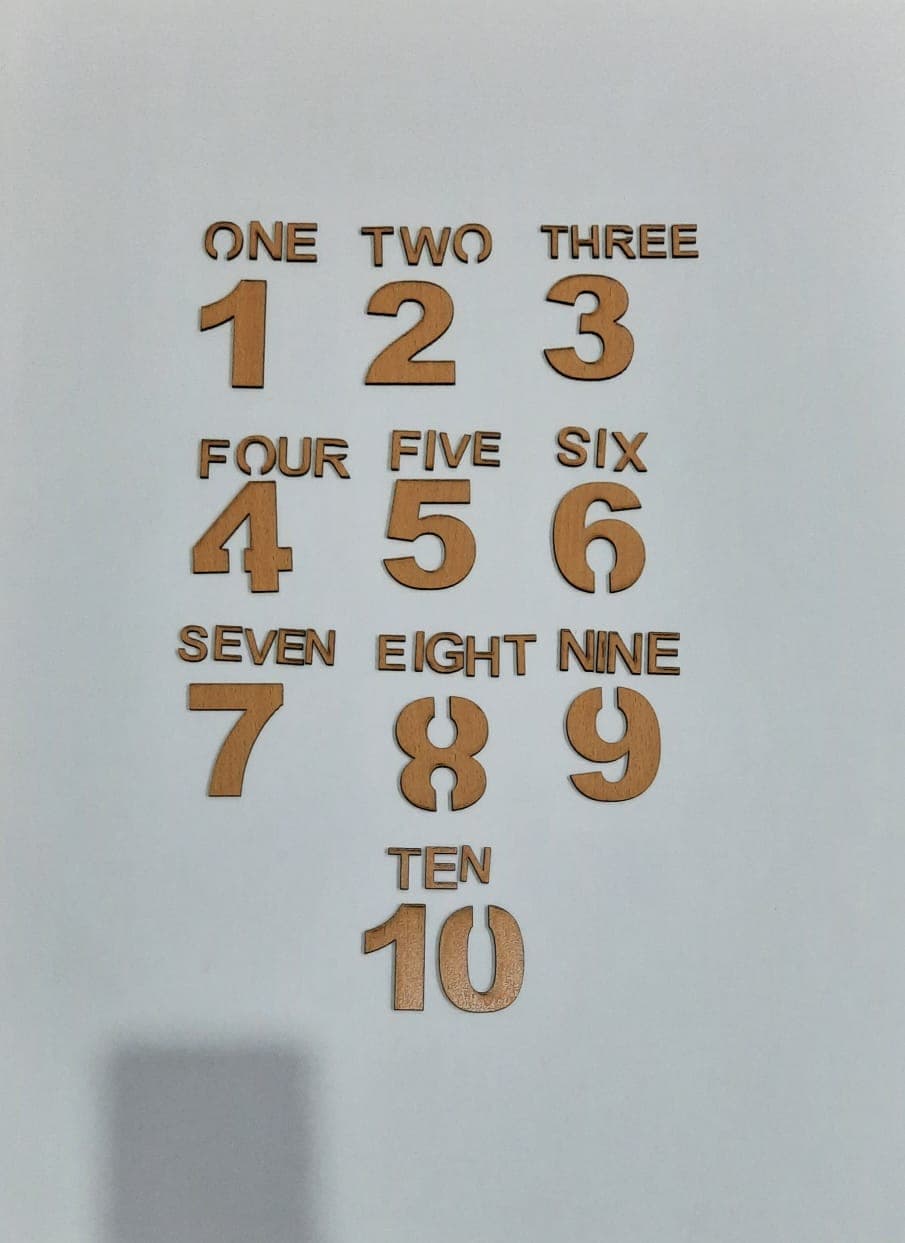 Counting Drawing and Puzzles Stencils ONE to TEN