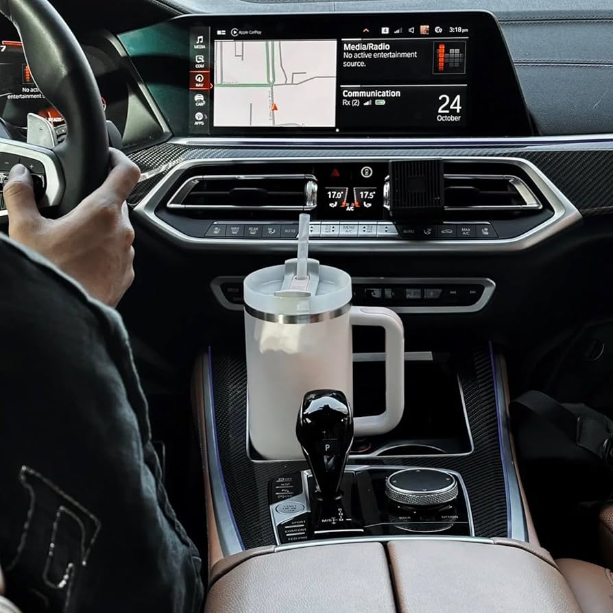 Insulated Tumbler With Handle Straw 40oz Stainless Steel Vacuum Cup Thermal Mug