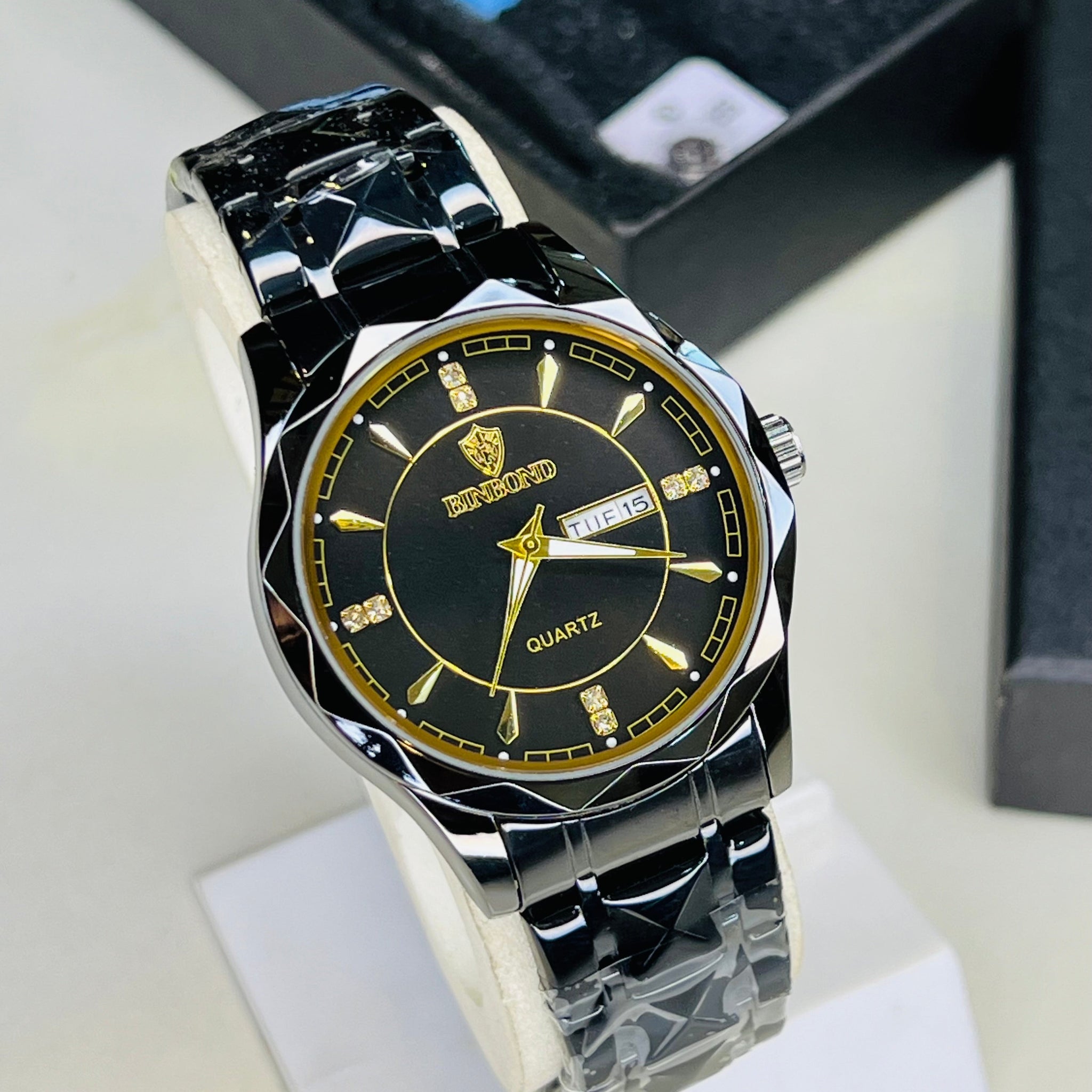 Black Binbond Prism Dial Watch