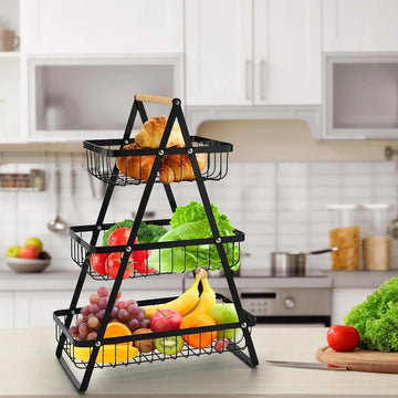Modern Metal Fruit Basket – Sleek & Durable Kitchen Organizer