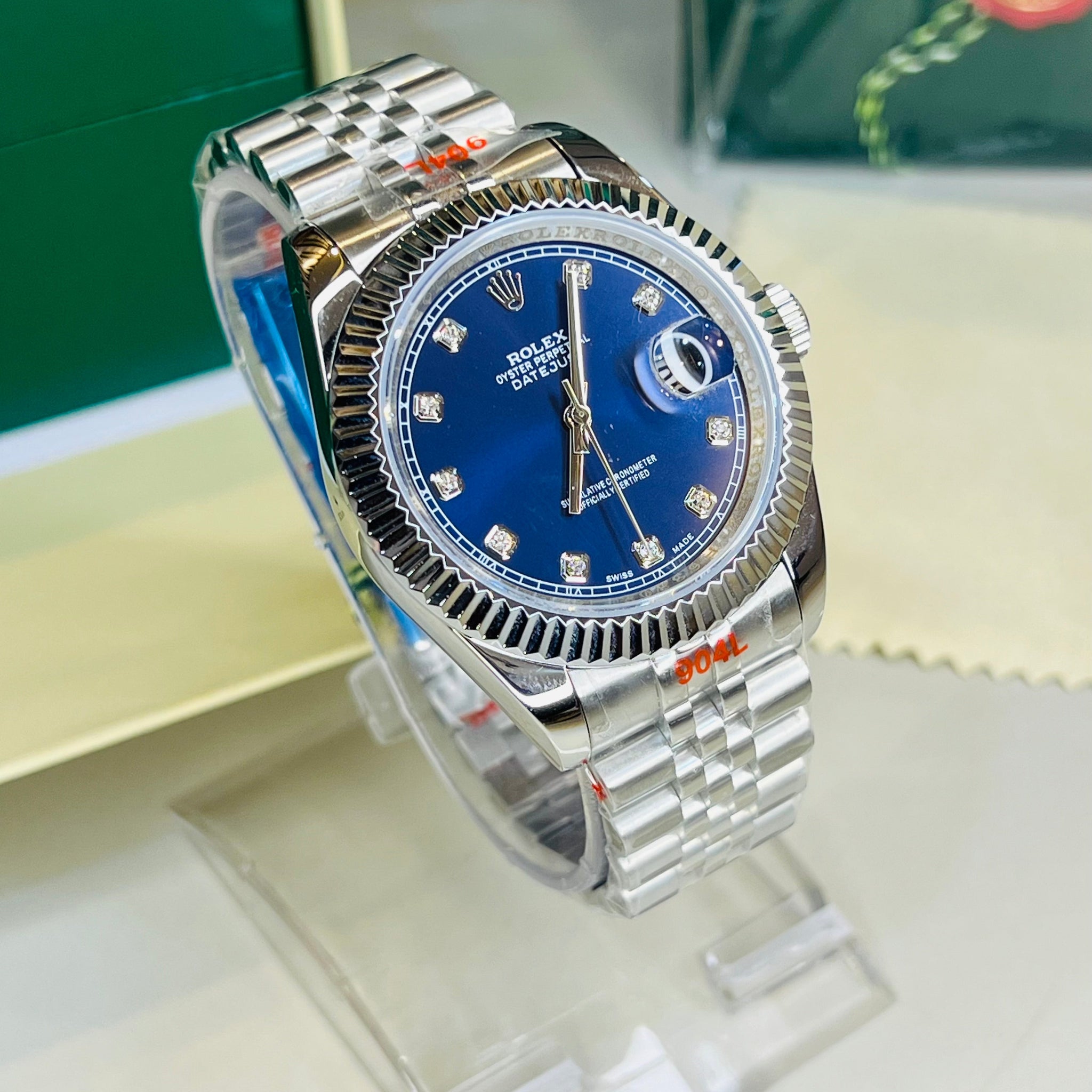 Silver Sapphire Automatic Date Just Watch