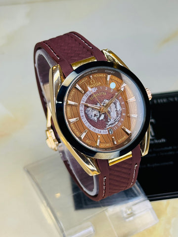 Chocolate Aqua Terra Omega Watch