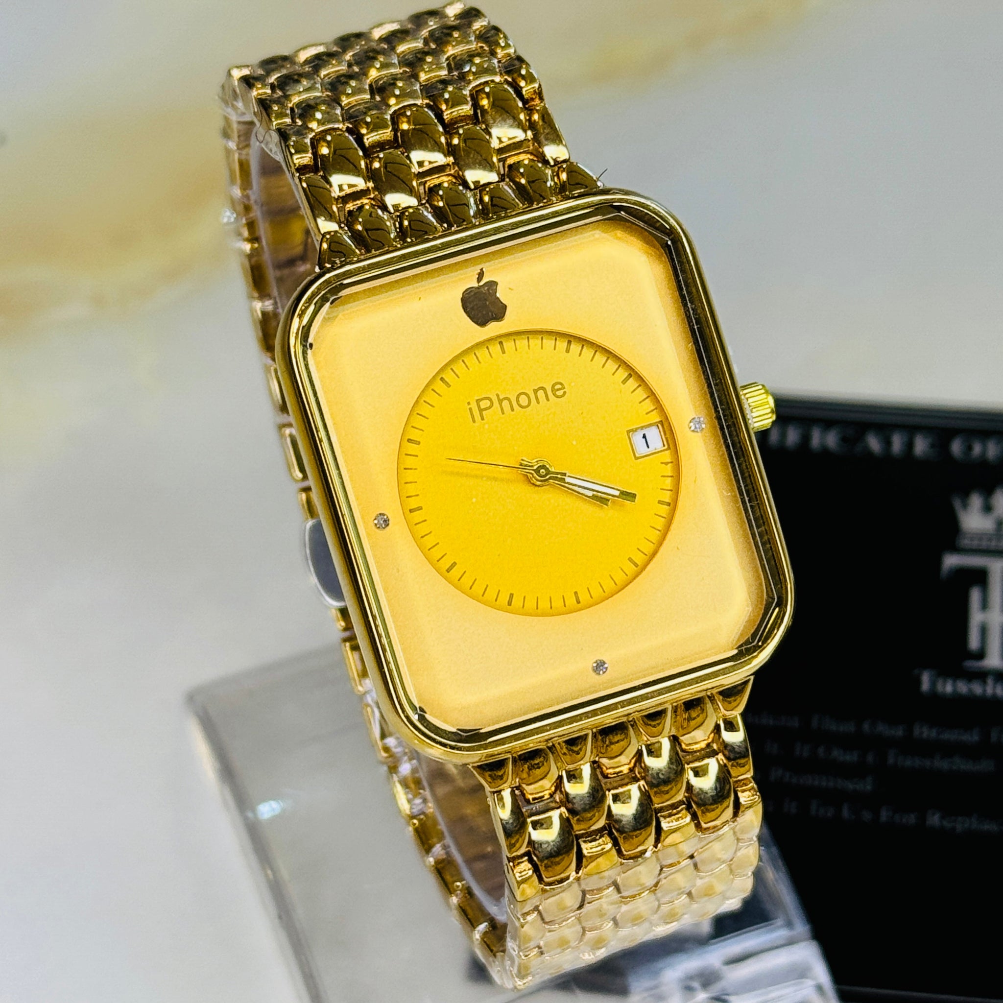 All Gold Apple Seamer Platinum Watch