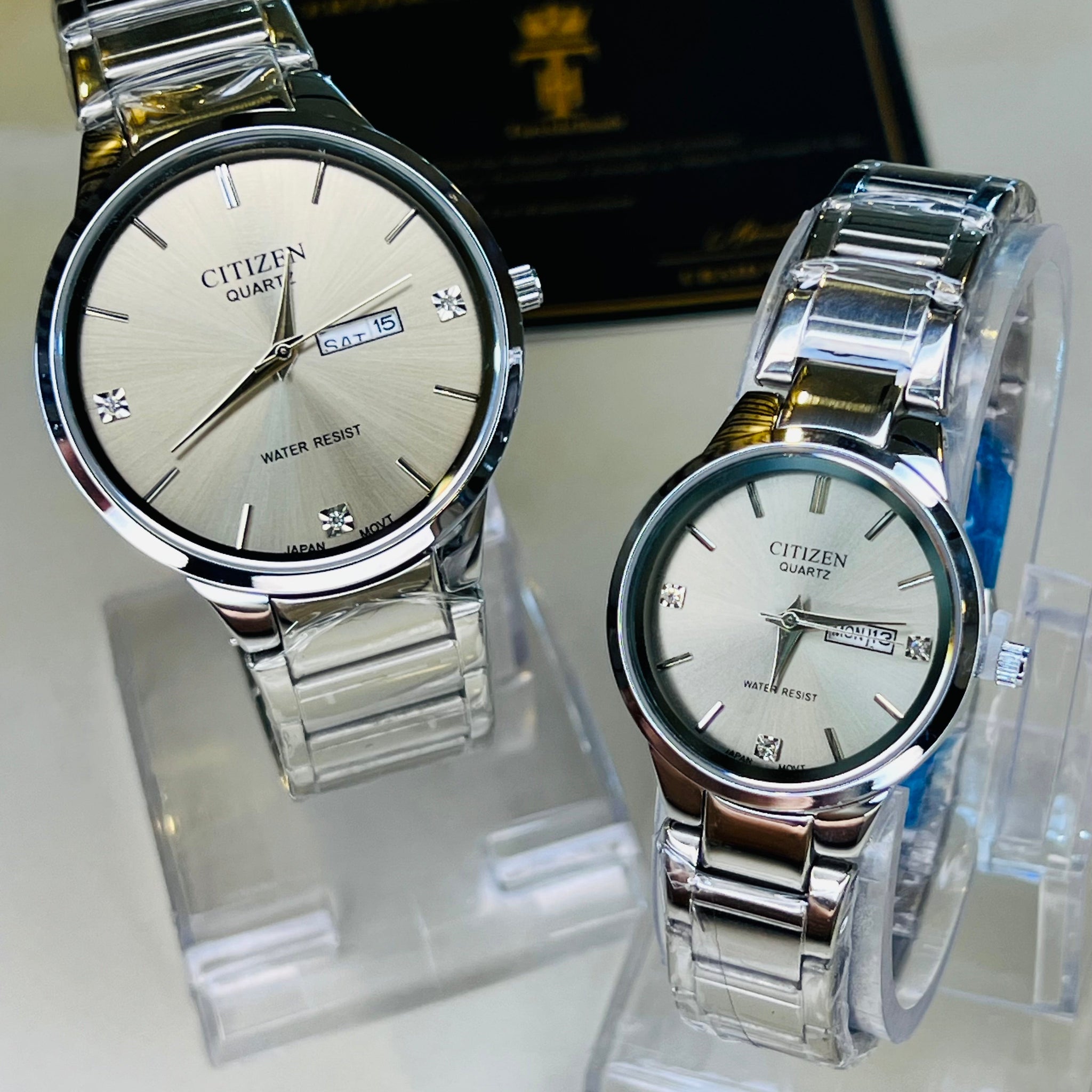 Silver Grey Axiom Couple Watch