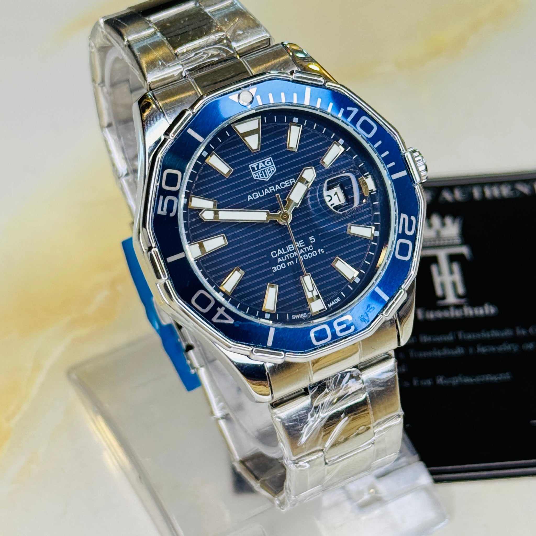 Tag Heur Aquaracer Silver Blue Quartz Watch