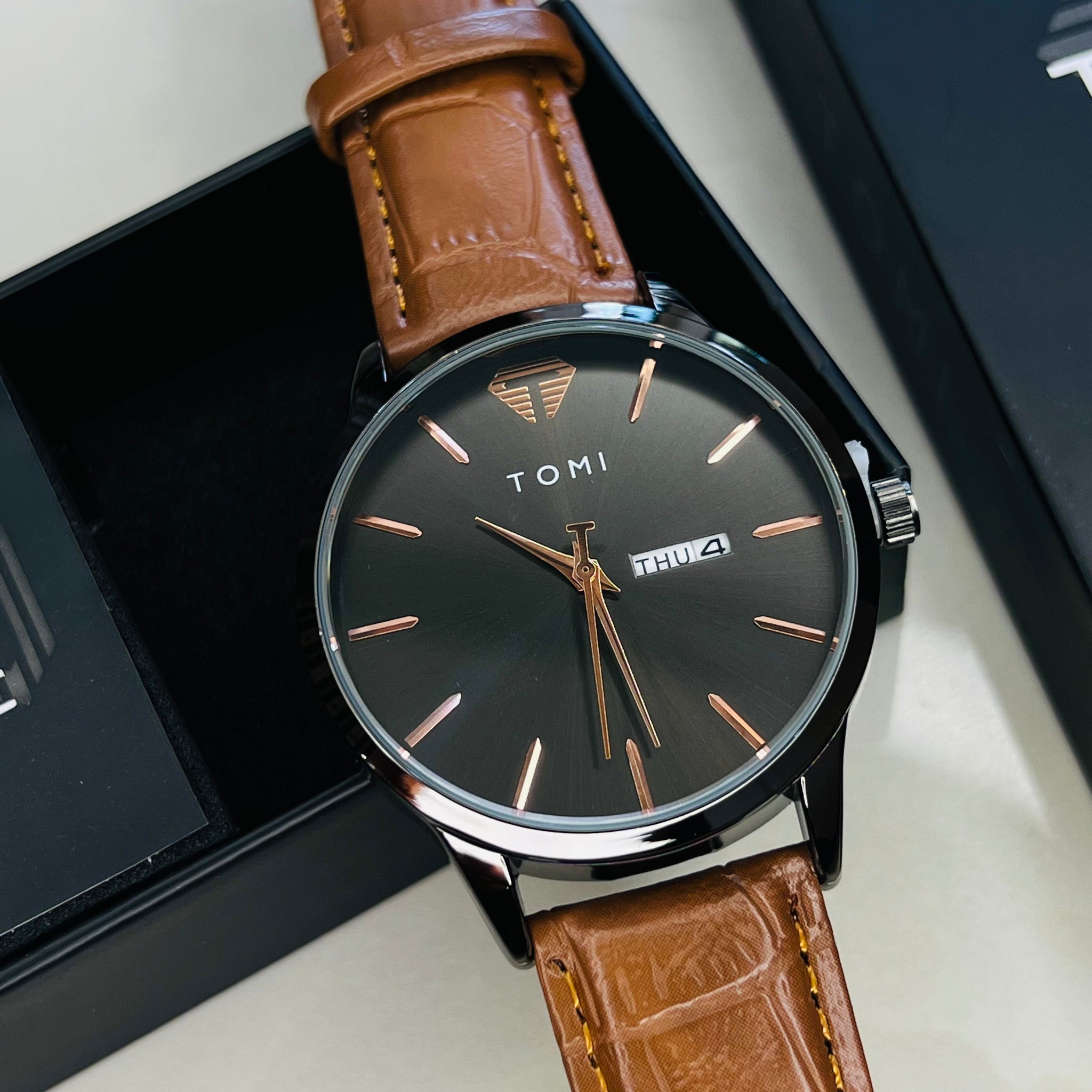 Tomi Day Date Brown Black Watch