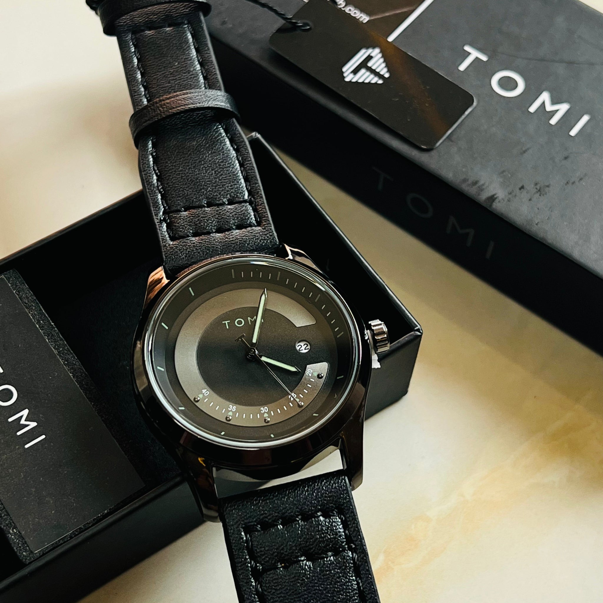 Tomi All Black Royal Dial Watch