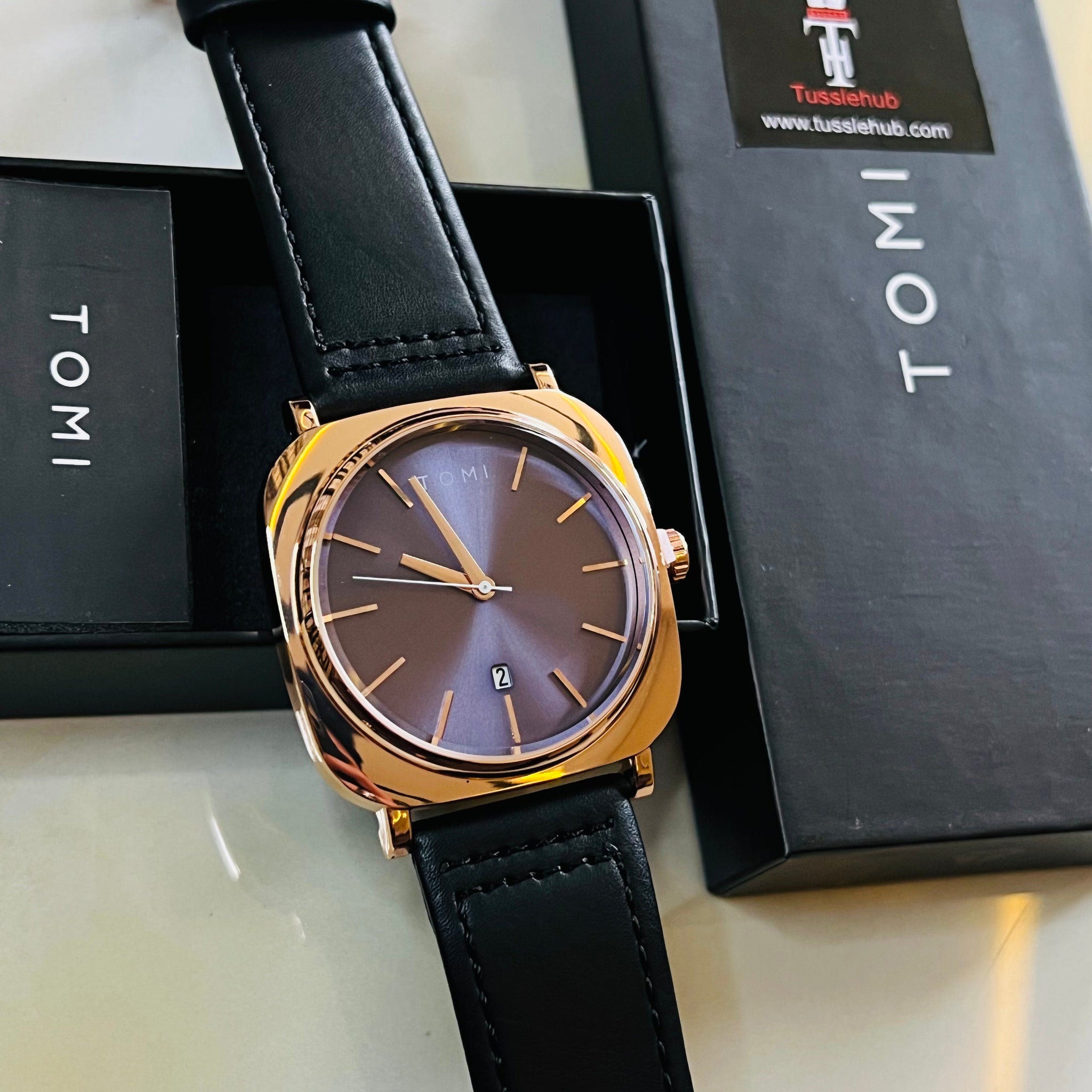 Tomi Business Class Gold Dial Watch