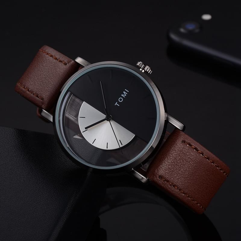 Coffee Tomi Half Dial Watch