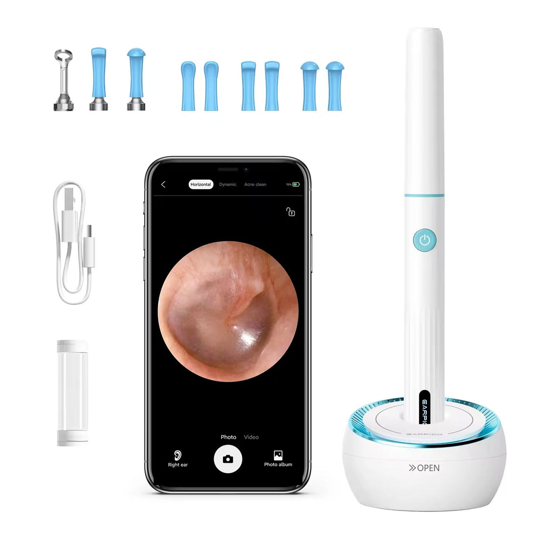 Smart Scan Wireless Ear Cleaner with  Otoscope 1080P HD Camera Ear Wax Removal Kit
