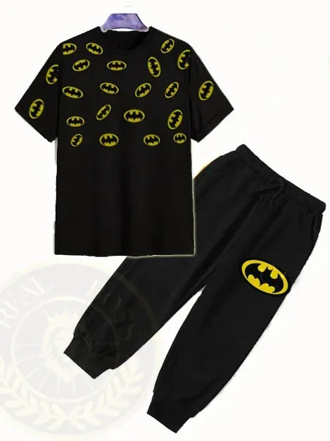 Real Boss By Rich ManBatman Printed T-Shirt and Trouser For Kids Baby Boys And Baby Girls Comfy Summer Tops Clothes Sets Dresses - Tshirts For Boys / Tshirts For Girls