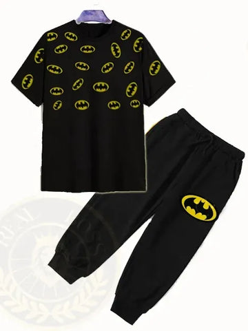 Real Boss By Rich ManBatman Printed T-Shirt and Trouser For Kids Baby Boys And Baby Girls Comfy Summer Tops Clothes Sets Dresses - Tshirts For Boys / Tshirts For Girls