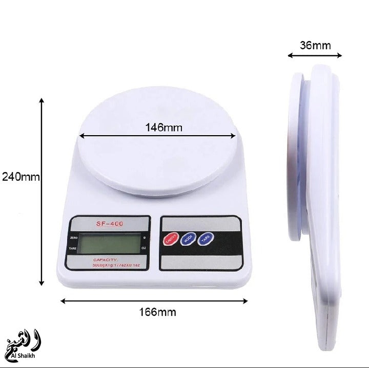 10kg Digital Kitchen Weighing Scale with LCD Display & Tare Function