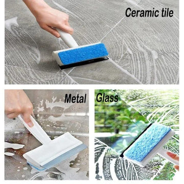 Ultra Handy 2-in-1 Window Glass Cleaner – Wiper and Sponge Caddy for Efficient Tile