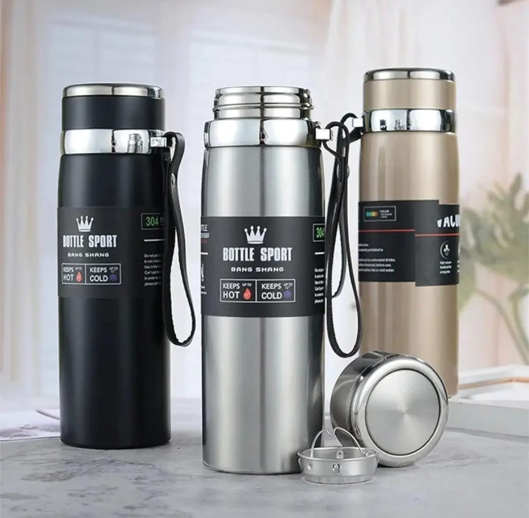 Stainless Steel Hot & Cold Water Bottle Thermos – 800ml & 1000ml”